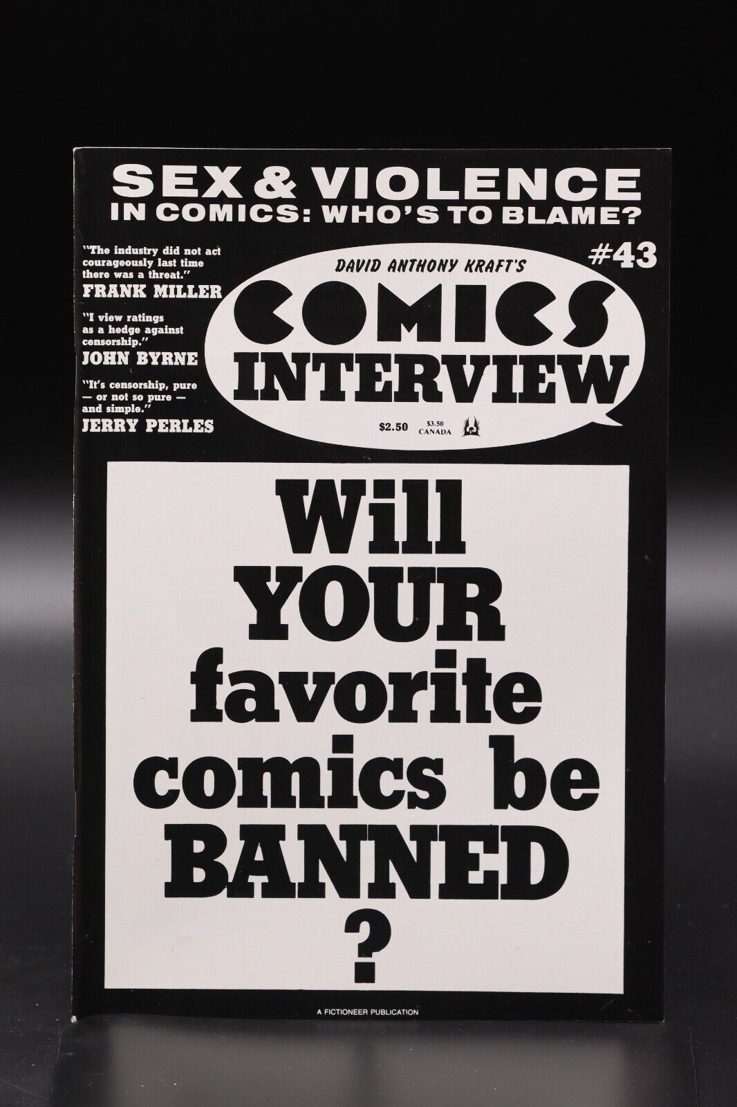 Comics Interview (1983) #43 Sex & Violence In Comics Miller Byrne Censorship VF