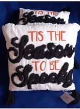 Cushion Size 43x43cm Set Of 2"Tis The Season To Be Spooky" 100%Cotton Tesco Home