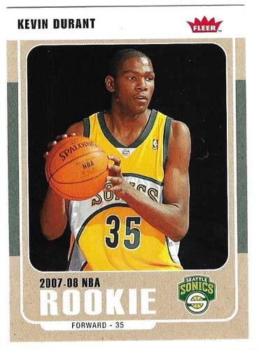 2007-08 Fleer Kevin Durant Seattle Sonics Rookie RC Card #212