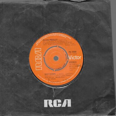 Free postage  Elvis Presley Way Down Low start UK 45 7'' single +Pledging My Love