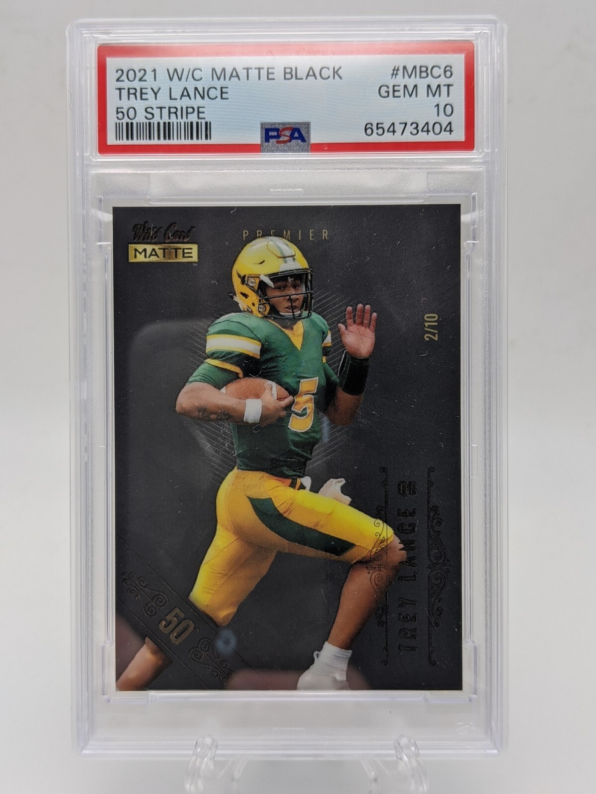 Trey Lance Wild Card Matte Black #MBC6 Mega Box-50 Stripe