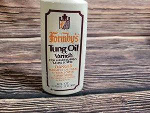 Formby's Tung Oil Finish High Gloss Wood Protector 8 OZ Vintage Bottle