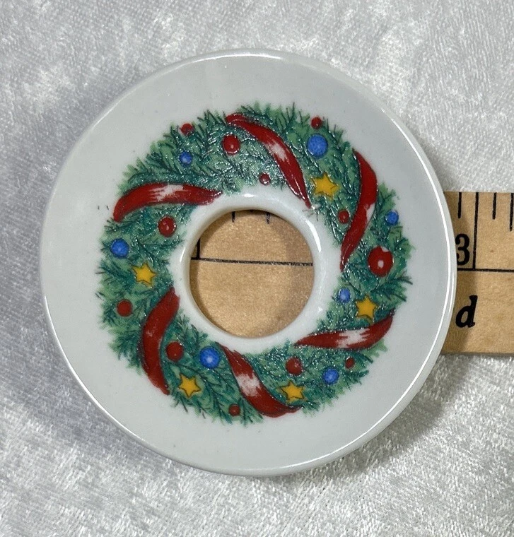 4 coronas festivas de porcelana para atrapas el goteo de Navidad MCM DE COLECCIÓN Foto 2 de 4