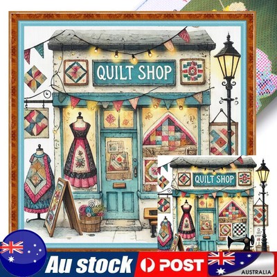 Full Embroidery Eco-cotton Thread 14CT Printed Sewing House Cross ...
