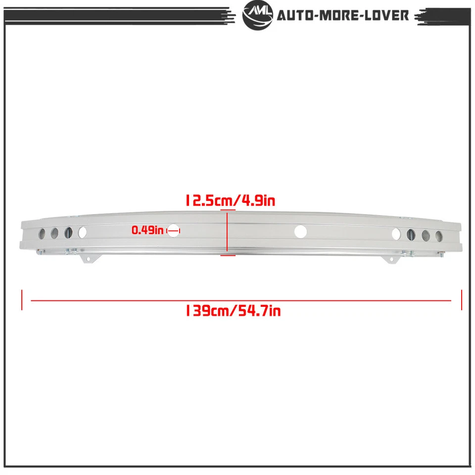Barra frontal refuerzo travesaño plateado para parachoques Acura MDX 2014-2023 Foto 2 de 4