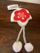 New Huggalugs Baby Girls Beanie Hat Pink Flower Newborn - 6 Months