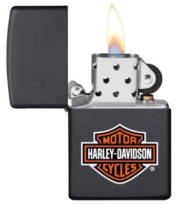 Zippo 218HD-H252, Harley Davidson Motorcycles Logo Design, Black