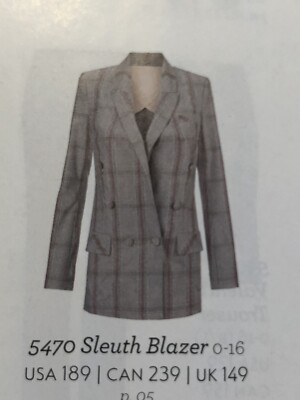 トップス A CAbi #5470 Sleuth Blazer Jacket Tailored Plaid Womens Size 8 | eBay