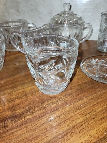 Stunning Misc Set Of Early American Prescut Glassware Star Of David - Picture 2 of 10