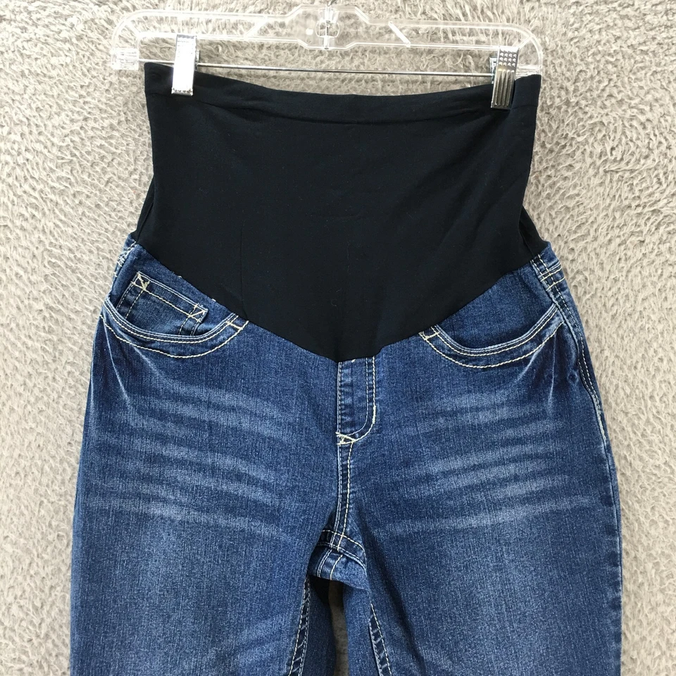 Planet Motherhood Maternity Skinny Jeans Womens Small Blue Denim Ultra Low Rise - Image 2 of 4