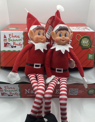 Elves Behavin’ Badly Christmas Elf Shelf Tradition Boy 💙 Behaving Naughty - Picture 2 of 4