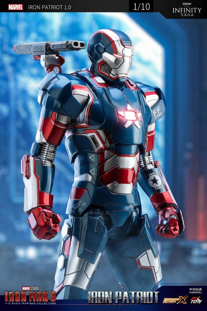 ZD toys iron man IRON PATRIOT 1.0 war machine iron man 3 action