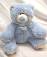VINTAGE 2000 Animal Alley SOFT BLUE  WHITE TEDDY BEAR 8" Plush STUFFED ANIMAL