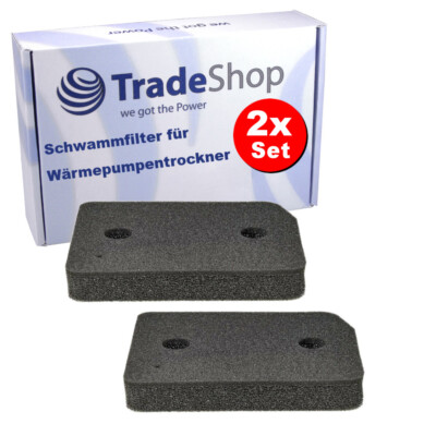 2x Schwammfilter Sockelfilter für Miele TDB220WP TDB630WP TDC130WP TDD220WP