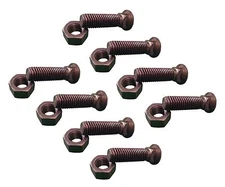 8 - Plow Bolt & Nut for Blades / Cutting Edge, 5/8-11x 2 - Grade 8, Dome Head