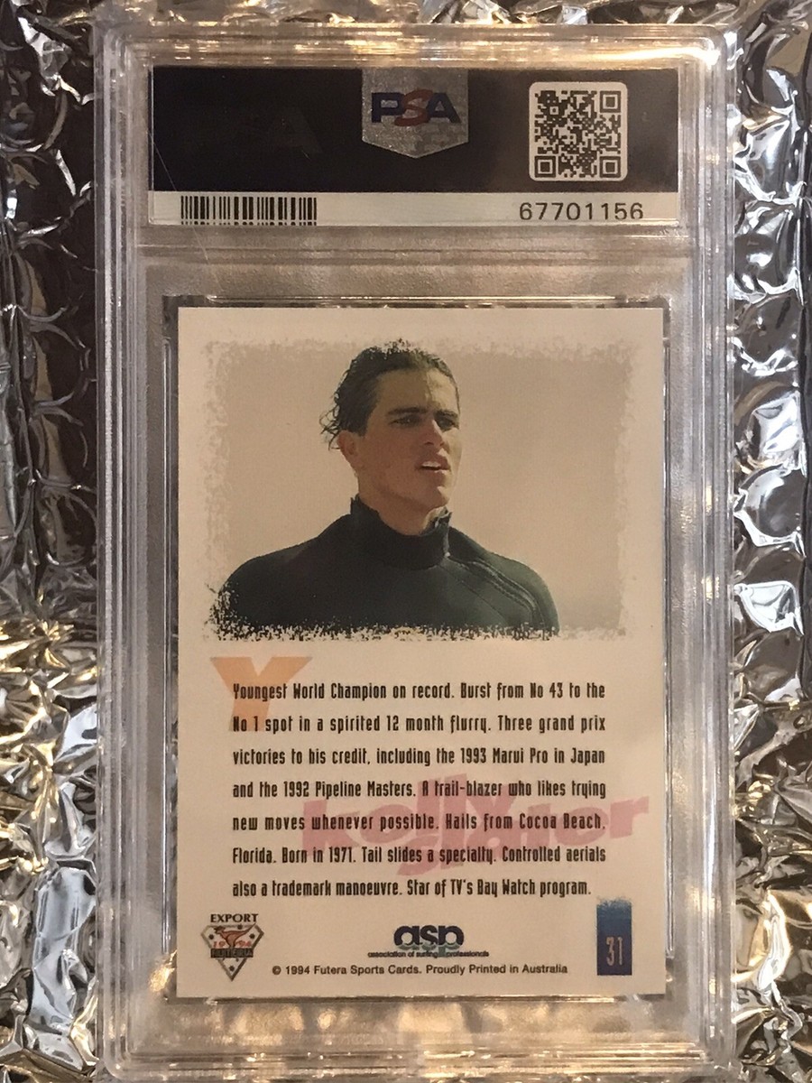 PSA 10 GEM MINT 1994 FUTERA HOT SURF KELLY SLATER SURFING CARD POP