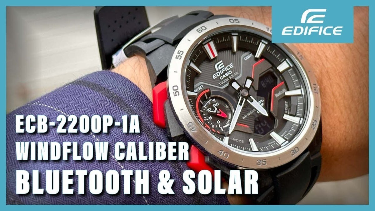 Casio Edifice ECB-2200P-1A Windflow Series Solar Power Black Casio Edifice ECB-2200P-1A Windflow Series Solar Power Black