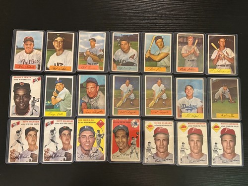 (76) 1952-1956 Topps/Bowman BB HOFers Lot, Berra Mathews Snider Ford *SEWALL-SD* - Bild 7 von 9