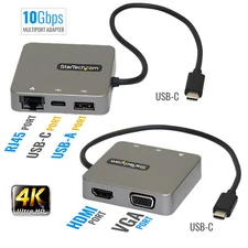 Startech Portable Travel Laptop Dock Station Hub 4k HDMI - Works w/Thunderbolt 3