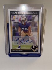 Troy Fautanu 2024 Panini Score Rookie Auto #333 Pittsburgh Steelers Washington