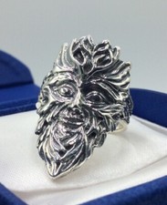 ATEMBERAUBENDER GROSSER VINTAGE RING STERLING...