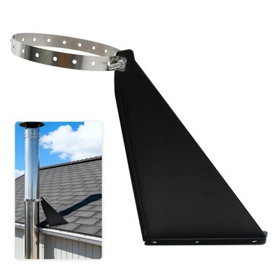 8-10'' Adjustable Chimney Pipe Support Bracket, Fireplace Pipe Wall Bracket, S...