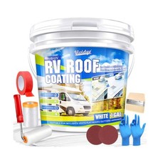 RV Roof Coating 1 Gallon   Self-Leveling RV Roof Sealant Waterproof for Ca