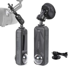 PellKing Rear View Mirror Holder Suction Cup Kit for Insta360 X5/X4/X3/X2/X,3...