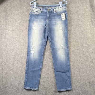 Mavi Women's Ada Sexy Boyfriend Jeans Size 27 (31x27) Distressed Blue SAMPLE