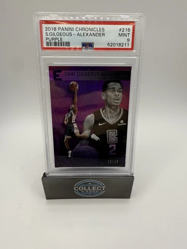 2018-19 Panini Shai Gilgeous-Alexander ROOKIE  #216 NUMBERED 18/49 PSA 9