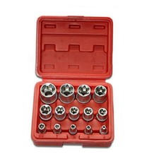 14 Pc Torx Star Bit Female E Socket Set Automotive Shop Tools External E4-e24
