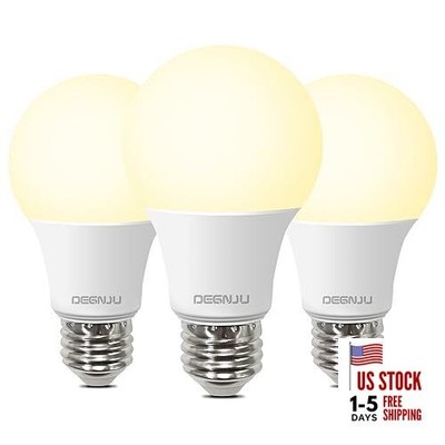 A19 LED Light Bulbs, 60 Watt Equivalent LED Bulbs, Soft 3 Pack 60w Soft White