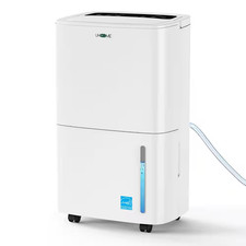 150 Pt. 7,000 Sq.Ft. Dehumidifier In. White with Pump, Drain Hose and Bucket for