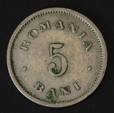 ROMANIA 5 Bani 1900 - Copper/Nickel - Carol I. - VF - 2081