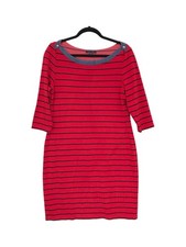 Tommy Hilfiger T Shirt Dress Women  s Size L Red Blue Pullover 3/4 Sleeve