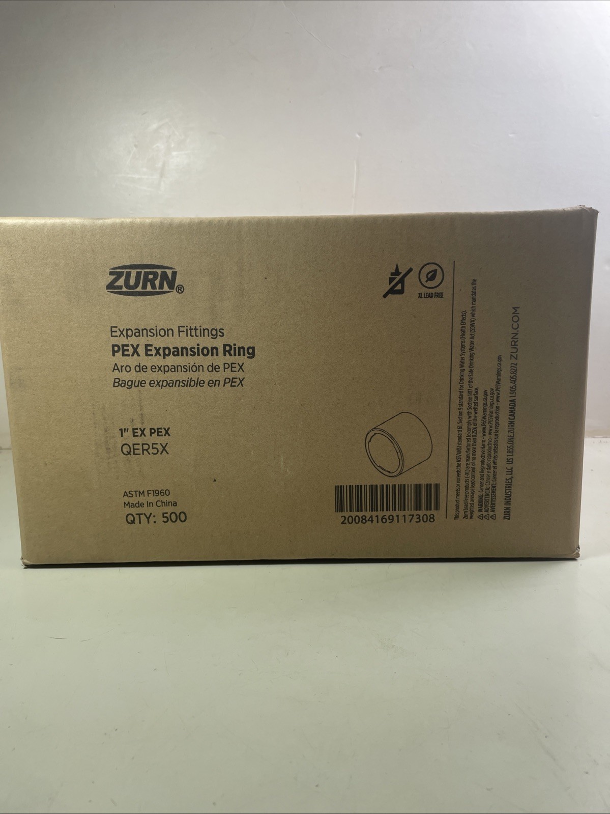 500 Pack Zurn 1” Pex Expansion Rings 1” Expansion Sleeves F1960 Pex QER5X 500pcs