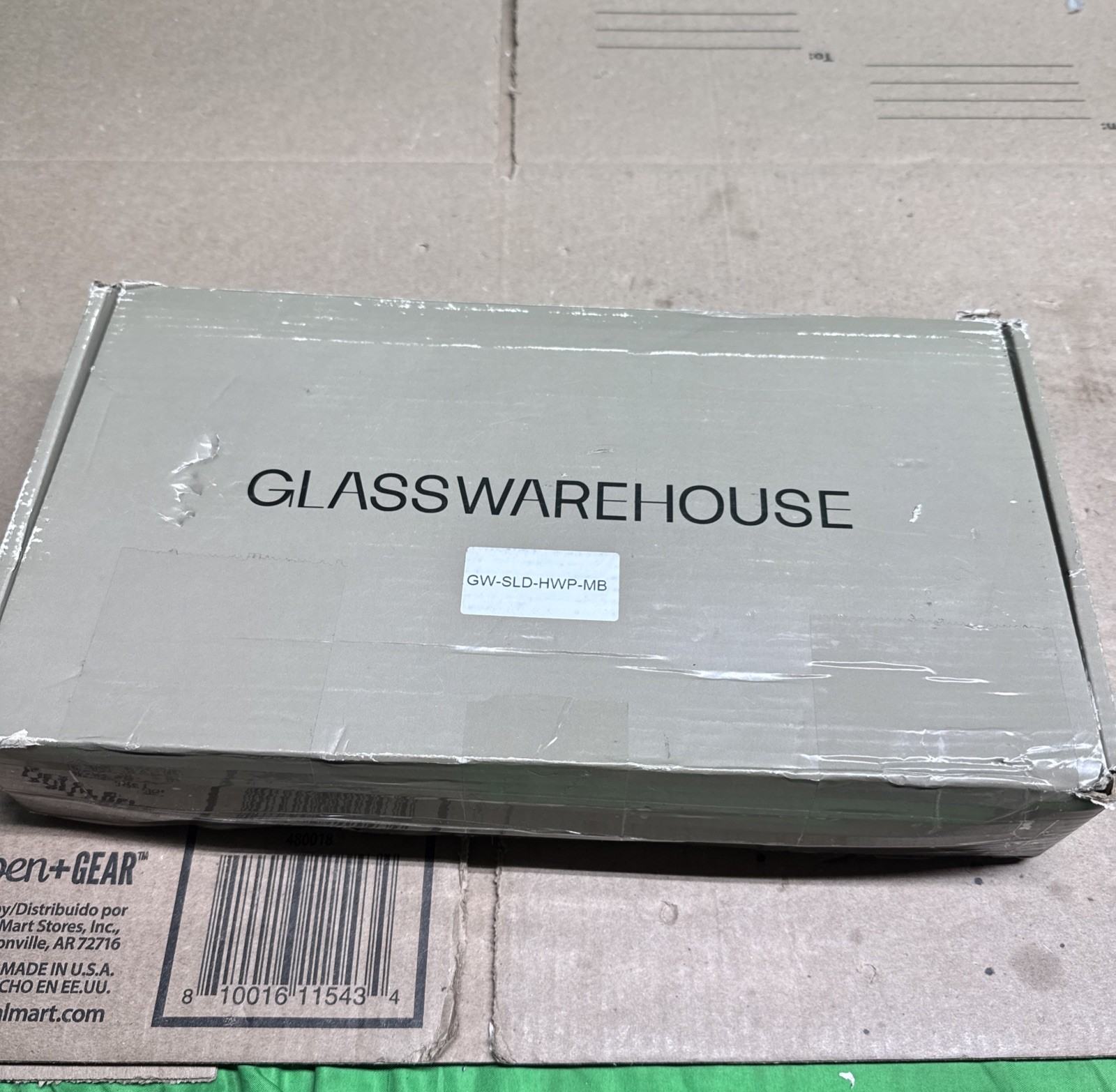 Glass Warehouse Sliding Shower Door Kit Matte Black GW-SLD-HWP-MB