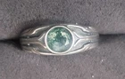 Vintage Style 925 Solid Sterling Silver Moss Agate Ring