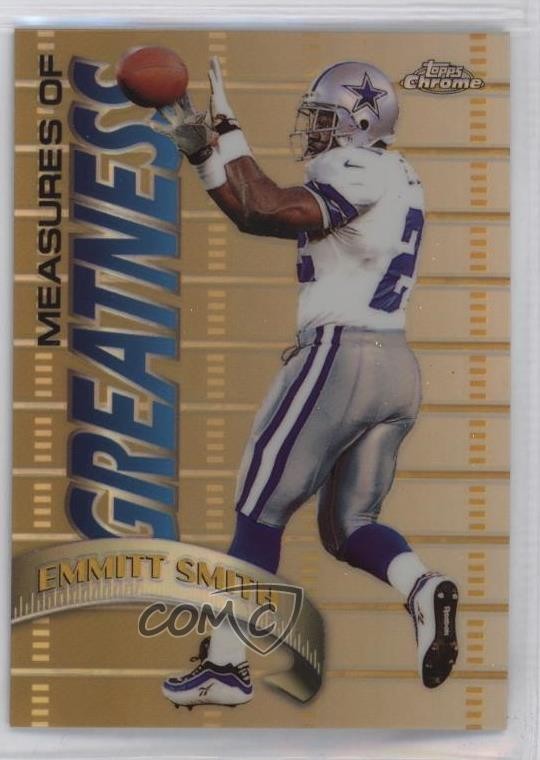 1998 Topps Chrome Measures of Greatness Refractor Emmitt Smith #MG12 HOF 3zh