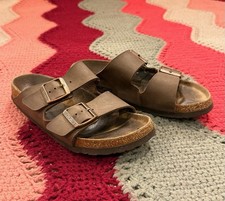 Birkenstock Arizona Womens Brown Leather Sandals Size 37 EU Size 7 US