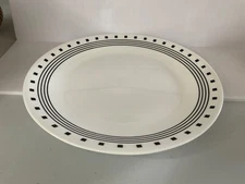 Set of 4 Corelle City Block  Dinner Plates, Black   10.25"