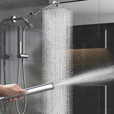 #ad Veken 10quot; Luxurious All Metal Rain Shower Head with Handheld High Chrome $99.99
