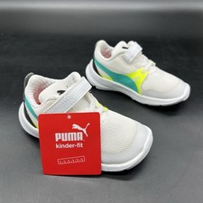Genuine Puma Toddler 5C White Neon Duplex Evo Sneaker NEW w/Tag Authentic