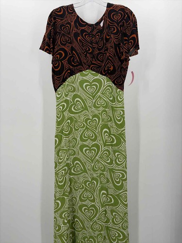 Pre-Owned Lisa Says Gah Black Size Large Long Short Sleeve Dress