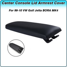 Arm Rest Cover Lid Fits Vw Jetta Golf Mk4 Beetle Pu Leather Center Console Black