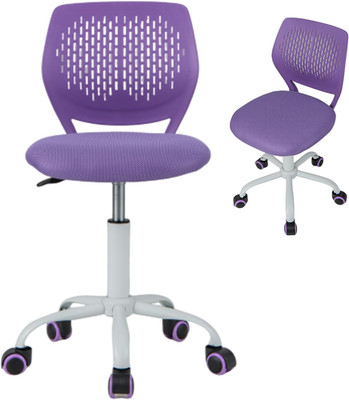 Ergonomic Purple Kids Desk Chair with Lumbar Support for Ages 8-12