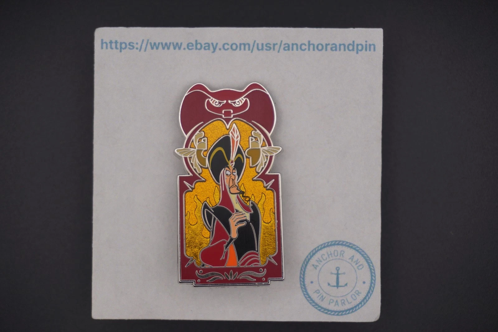 Disney Parks 2025 Jafar Portrait Pin - Aladdin Villains Mystery Collection
