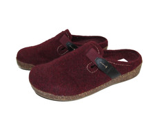 Earth Origins JENNA Felt Slip-On Cork Mary Jane Clogs Shoes Merlot Women's 9 W