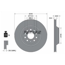 2x Bremsscheibe hinten für Skoda Superb 2 3T4 3T5 3 3V3 3V5 4 NZ3 NZ5 id86002