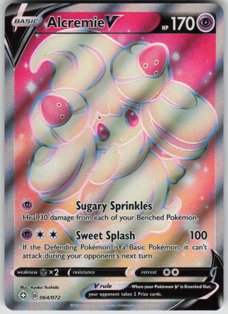 Pokemon Alcremie V (Full Art) Ultra Rare Shining Fates 064/072 NM